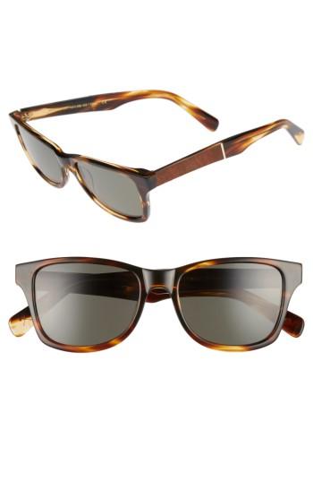 Men's Shwood 'canby' 53mm Polarized Sunglasses - Tortoise/ Mahogany Burl/ Grey
