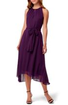 Women's Tahari Sleeveless Chiffon Midi Dress - Purple