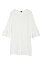 Women's French Connection Paros Sudan Bell Sleeve Shift Dress - White