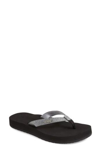 Women's Reef 'star' Flip Flop M - Black