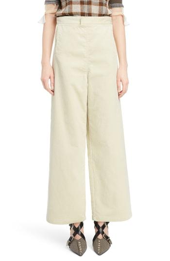 Women's Toga Marine Wide Leg Corduroy Pants Us / 36 Fr - Ivory