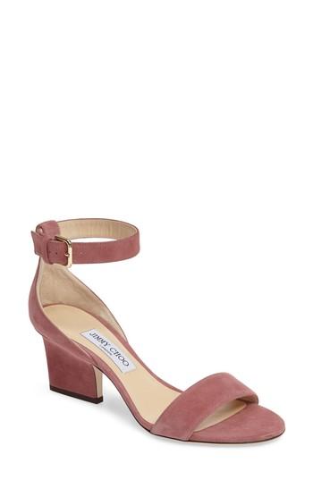 Women's Jimmy Choo Edina Ankle Strap Sandal Us / 37eu - Pink