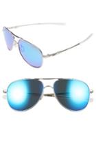 Women's Oakley Elmont 58mm Polarized Aviator Sunglasses - Chrome/ Sapphire Iridium P