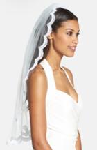 Wedding Belles New York 'lola - Swarovski Crystal' Lace Border Veil, Size - Ivory