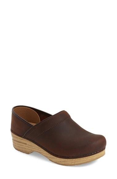 Women's Dansko 'professional' Oiled Leather Clog .5-11us / 41eu M - Brown