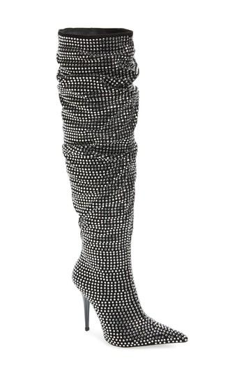 Women's Jeffrey Campbell Cry4u Over The Knee Slouch Boot .5 M - Black
