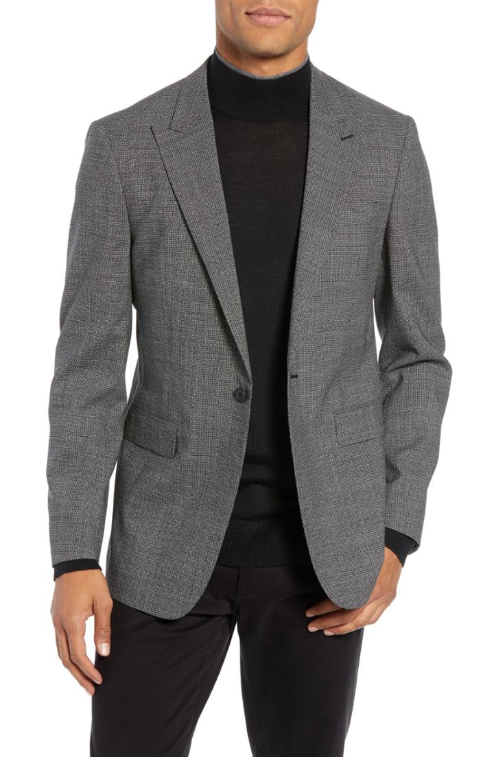 Men's Theory Chambers Marled Blazer R - Black