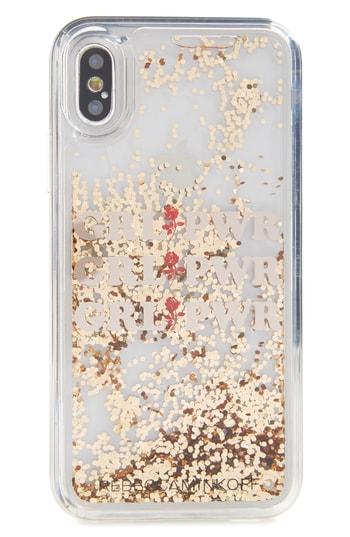 Rebecca Minkoff Grl Pwr Glitterfall Iphone X Case - Pink