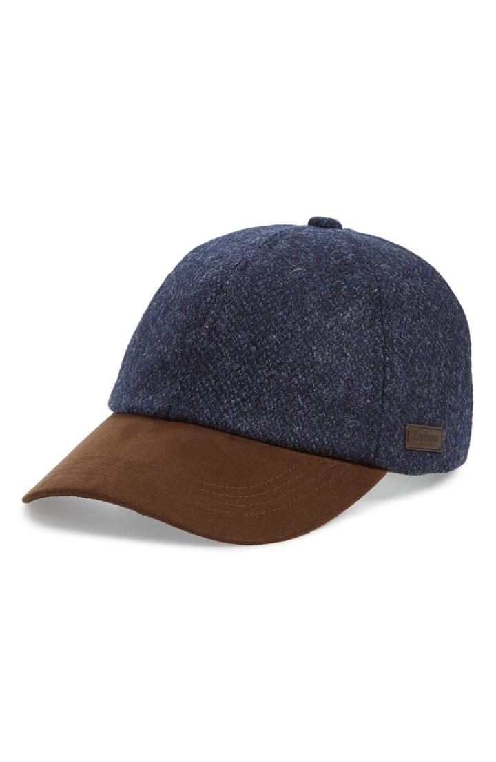 Men's Barbour Dotterel Wool & Moleskin Cap - Blue