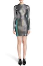 Women's Christopher Kane Rib Knit Foiled Minidress