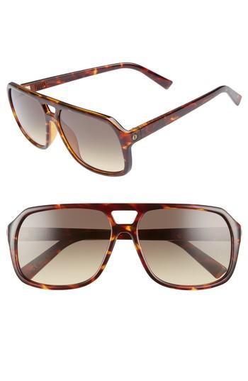 Women's Electric The Dude 57mm Melanin Infused Aviator Sunglasses - Tortoise/ Black Gradient