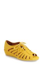 Women's L'amour Des Pieds 'bellina' Wedge Sandal M - Yellow