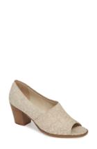 Women's Amalfi By Rangoni Calenzano Open Toe Pump M - Beige
