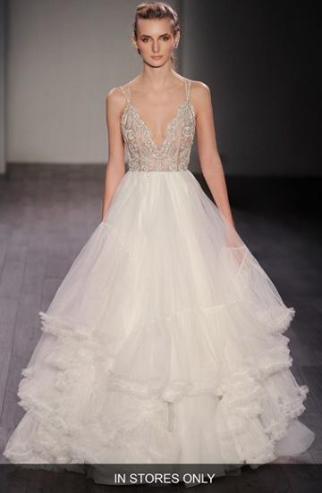 Women's Hayley Paige 'georgie' Embellished Bodice Tulle Ballgown