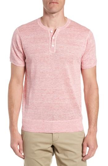 Men's Bonobos Linen Henley T-shirt - Red