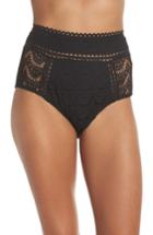 Women's Becca Color Play High Waist Bikini Bottoms - Black