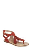 Women's Sole Society 'pandora' Fringe Sandal .5 M - Red