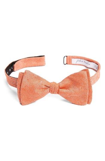 Men's John W. Nordstrom Solid Silk Bow Tie, Size - Orange