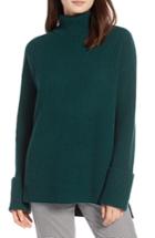 Women's Halogen Wide Cuff Turtleneck Cashmere Sweater - Green