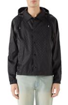 Men's Gucci Gg Jacquard Print Nylon Jacket Eu - Black