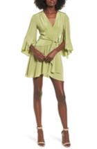 Women's Stone Cold Fox Celeste Silk Wrap Dress - Green