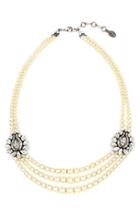 Women's Ben-amun Faux Pearl & Crystal Station Necklace