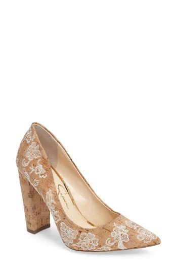 Women's Jessica Simpson Tanysha Pointy Toe Pump .5 M - Beige