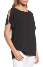 Women's Anne Klein Slit Sleeve Blouse - Black
