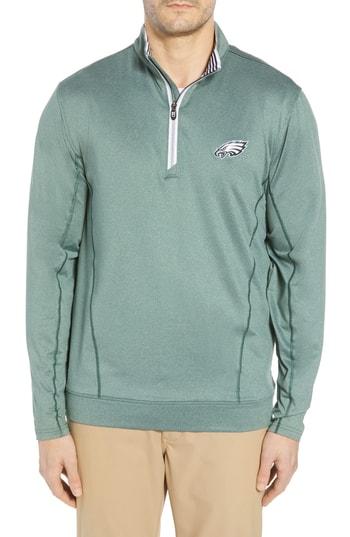 Men's Cutter & Buck Endurance Philadelphia Eagles Fit Pullover, Size Small - Green