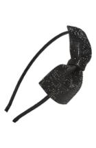 Tasha Sparkle Bow Headband, Size - Black