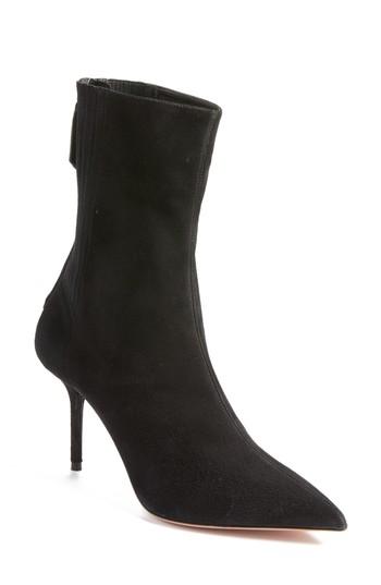 Women's Aquazzura Saint Honore Pointy Toe Bootie Us / 36eu - Black