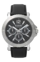 Men's Versus Versace Steenberg Multifunction Leather Strap Watch, 45mm