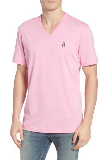 Men's Psycho Bunny V-neck T-shirt (m) - Pink