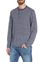 Men's Surfside Supply Stripe Heather Henley - Blue