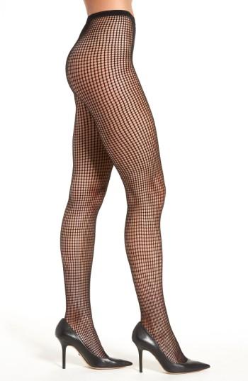 Women's Oroblu 'clara' Fishnet Tights - Black