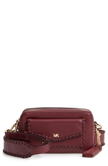 Michael Michael Kors Small Leather Camera Bag - Burgundy