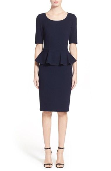 Women's St. John Collection Milano Pique Knit Dress - Blue