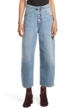 Women's Mm6 Maison Margiela Relaxed Fit Crop Jeans Us / 38 It - Blue