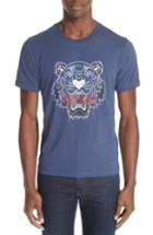 Men's Kenzo Bleached Embroidered Tiger T-shirt - Blue