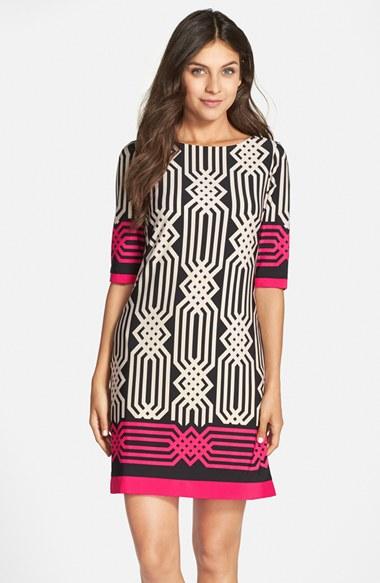 Women's Eliza J Print Jersey Shift Dress
