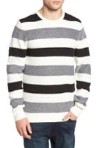 Men's 1901 Stripe Waffle Knit Sweater - White