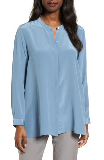 Women's Eileen Fisher Silk Shirt - Green