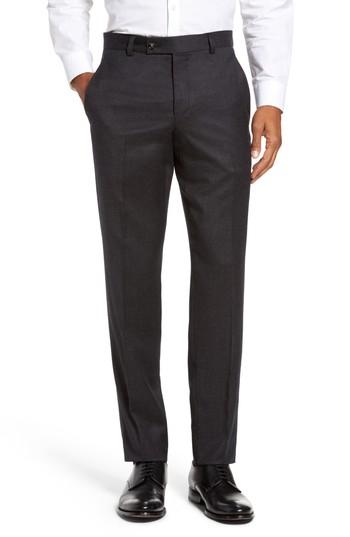 Men's Ted Baker London Jeremy Flat Front Solid Wool Trousers