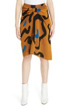 Women's Christian Wijnants Kazu Leopard Jacquard Skirt - Orange