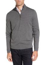 Men's Nordstrom Men's Shop Quarter Zip Wool Pullover - Grey