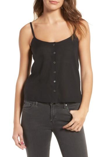 Women's Ag Austen Button Front Tank - Black