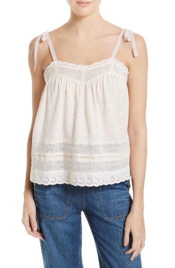 Women's La Vie Rebecca Taylor Lace Trim Jersey Camisole - Pink