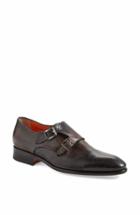 Men's Santoni Truman Double Strap Monk Shoe D - Grey