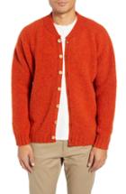 Men's Ymc Baseball Cardy Wool Sweater - Red