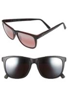 Men's Maui Jim Tail Slide 53mm Polarized Sunglasses - Matte Black/ Red